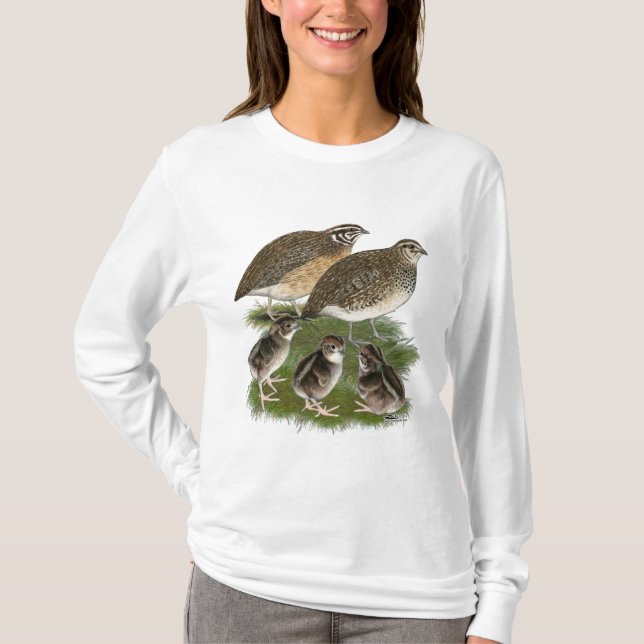 Coturnix Quail Family T-Shirt (Front)