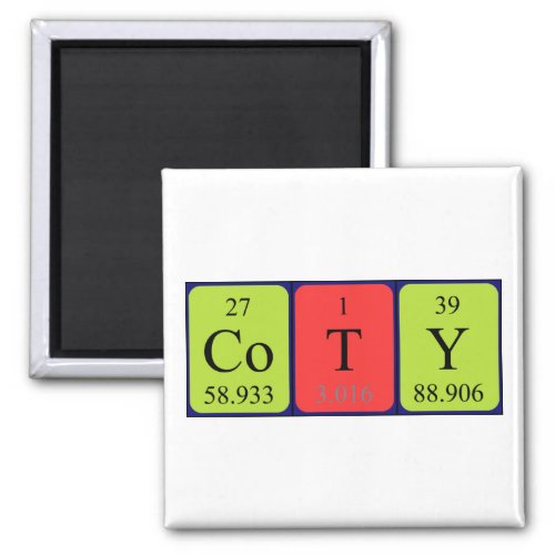 Coty periodic table name magnet