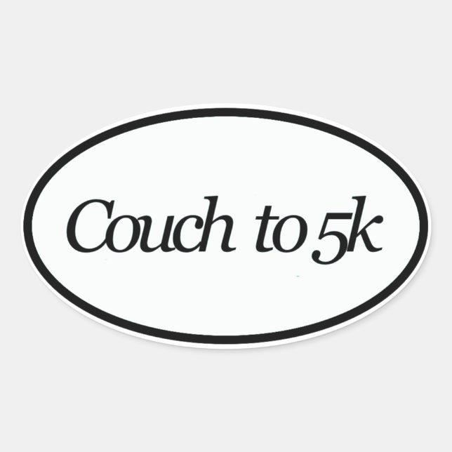 couch 5k oval sticker (Front)