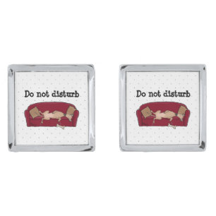 Couch Greyhound (fawn) Dog Lazy Sleeping Funny Cufflinks