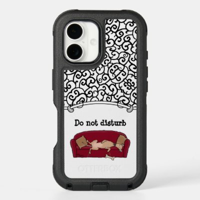 Couch Greyhound (fawn) Dog Lazy Sleeping Funny iPhone 16 Case