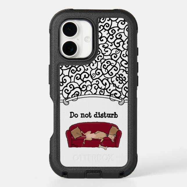 Couch Greyhound (fawn) Dog Lazy Sleeping Funny Otterbox iPhone Case (Back)