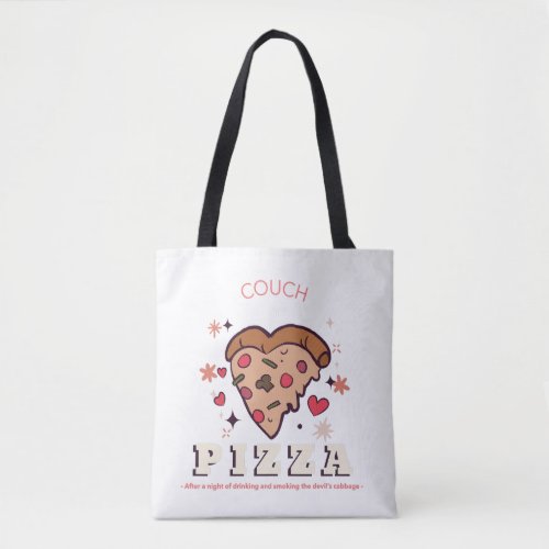 Couch Pizza Tote Bag