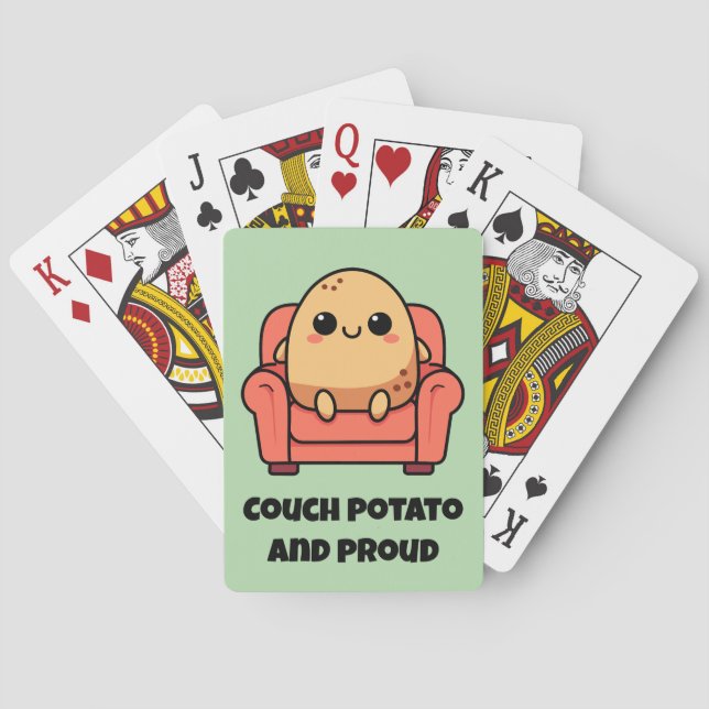 Couch Potato And Proud Poker Cards (Back)
