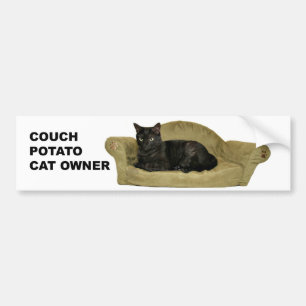 Couch potato Cat bumper sticker
