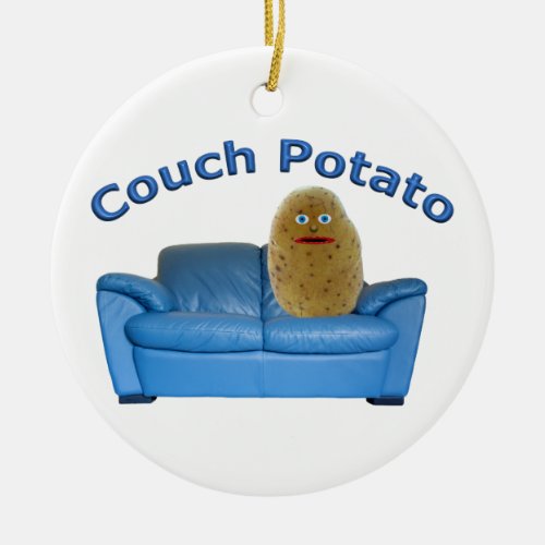 Couch Potato Ceramic Ornament