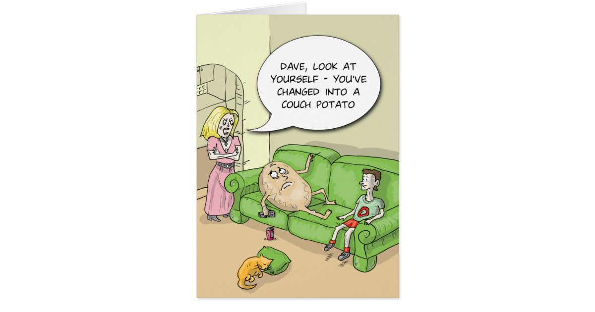 Couch Potato Funny Greeting Card