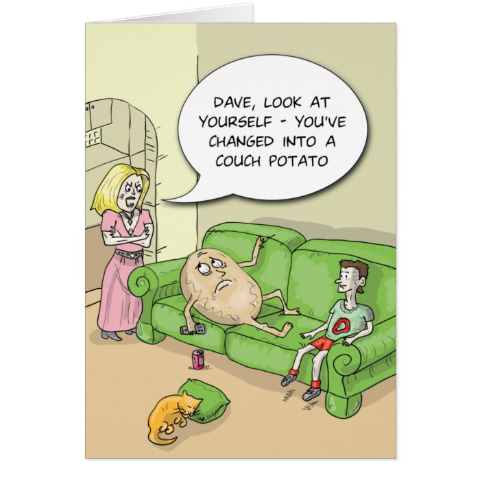 Couch Potato Funny Greeting Card