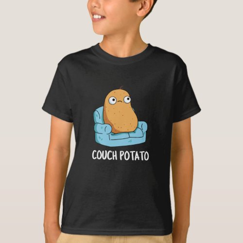 Couch Potato Funny Potato Pun Dark BG T_Shirt