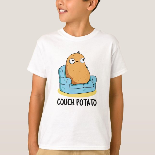 Couch Potato Funny Potato Pun  T-Shirt (Front)