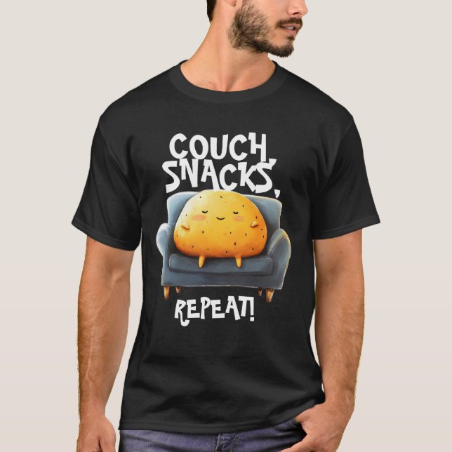 Couch Potato Funny T-Shirt (Front)