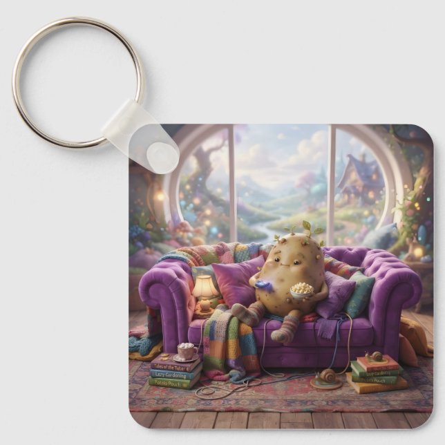 Couch Potato Keychain (Front)