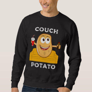 Couch Potato Lazy People Lounging Watching TV Hum Sweatshirt