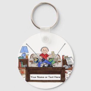 Couch Potato - Male Keychain