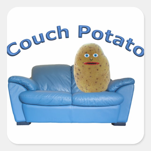 Couch Potato Square Sticker (Front)