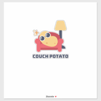 Couch potato sticker