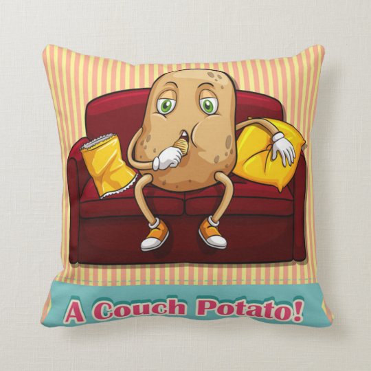 Couch Potato Throw Pillow