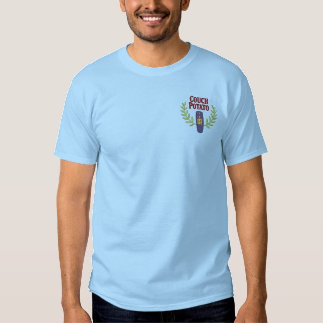 Couch Potatoe Embroidered T-Shirt (Front)