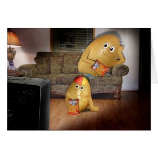 Couch Potatoes Father and Son Card