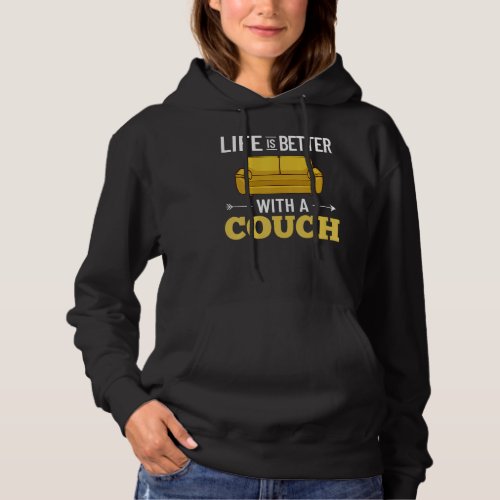 Couch Quotes  Sofa Potato Living Room 1 Hoodie