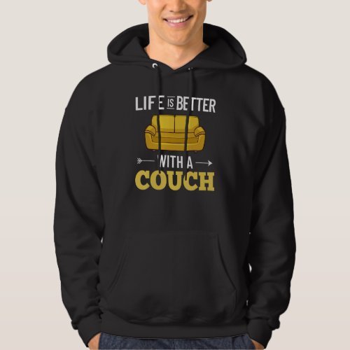 Couch Quotes  Sofa Potato Living Room 1 Hoodie