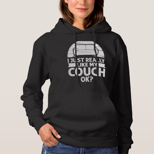 Couch Quotes   Sofa Potato Living Room Hoodie (Front)