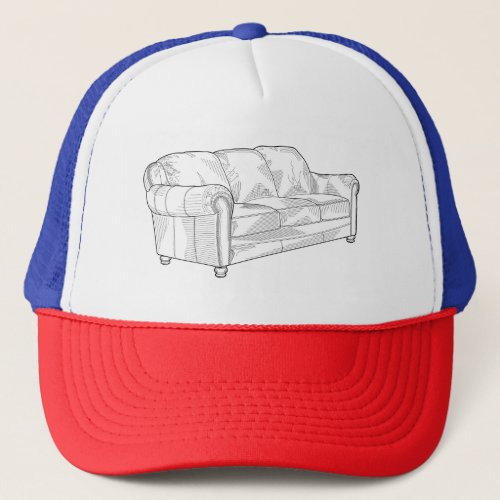 couch trucker hat