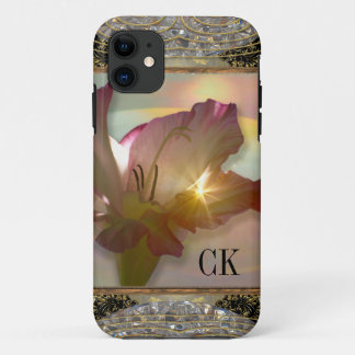 couché du soleil Floral Beauty Monogram iPhone 11 Case