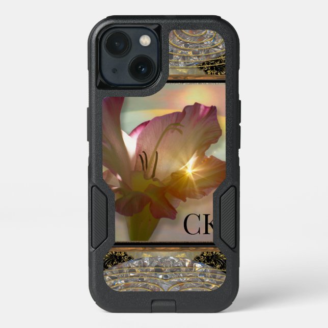 couché Girly Floral Monogram Pretty Protection Otterbox iPhone Case (Back)