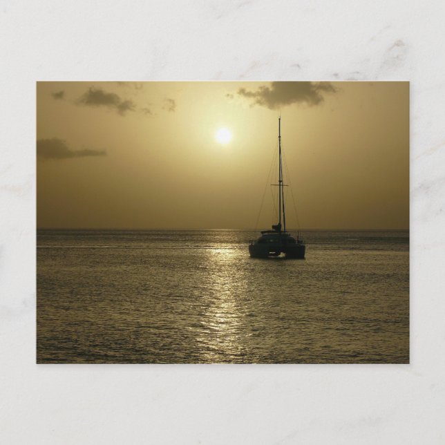 Coucher de Soleil (Sunset) - Martinique, FWI Postcard (Front)