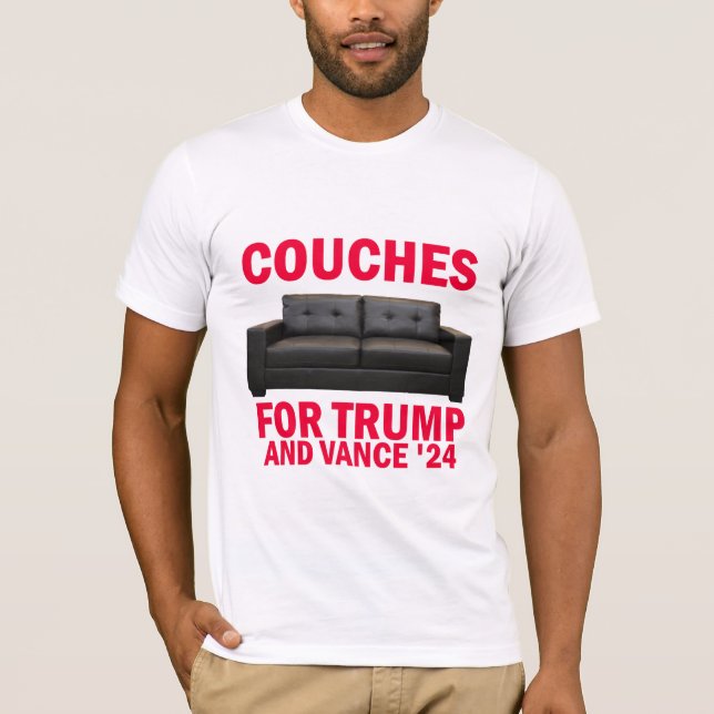 COUCHES FOR TRUMP AND VANCE '24 T-Shirt (Front)