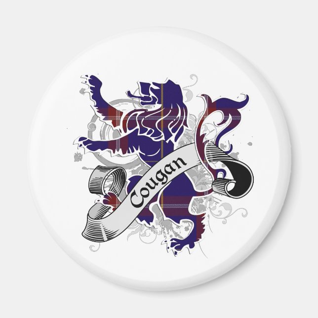 Cougan Tartan Lion Magnet (Front)