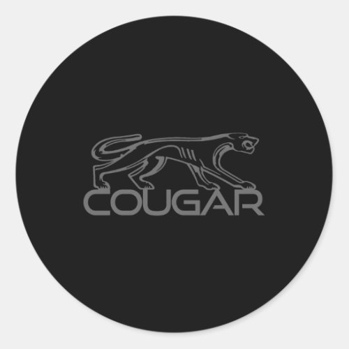 Cougar American Muscle Car Mountain Lion Classic Round Sticker