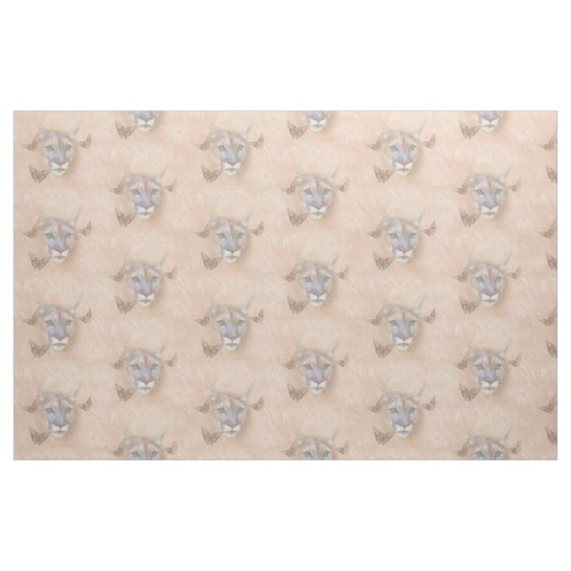 Cougar and Butterflies Fabric (Fat Quarter)