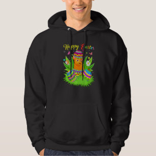 Cougar Animal Floral Easter Egg Funny Cougar East Hoodie