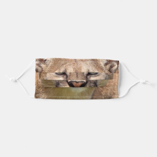 COUGAR BIG CAT FACE MASKS (Front, Folded)