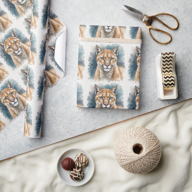  Cougar Birthday Humor Over the Hill Animal Wrapping Paper (Crafts)