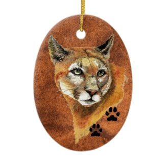 Cougar Christmas Ornament ornament