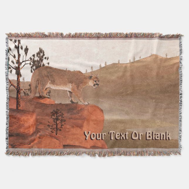 Cougar - Concentration Throw Blanket (Front)