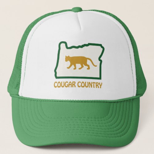 Cougar Country green Trucker Hat