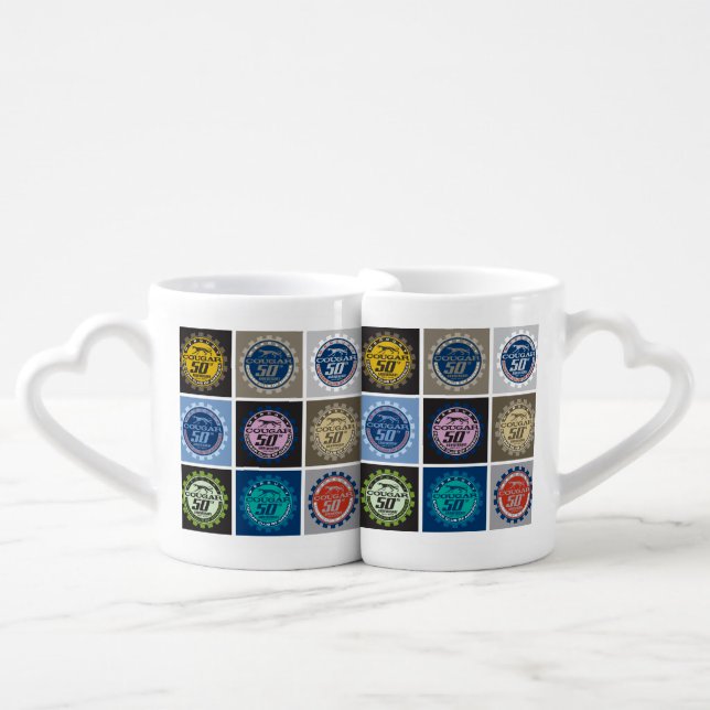 Cougar Couples Coffee Mug Set (Front Nesting)