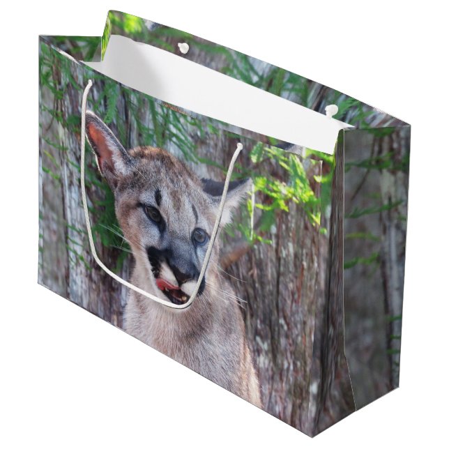 Cougar Cub Large Gift Bag (Front Angled)