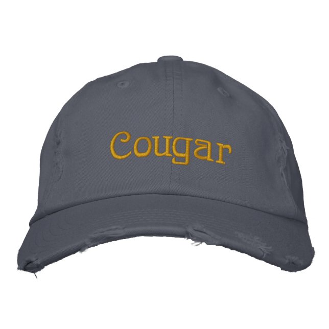 Cougar Embroidered Baseball Cap (Front)