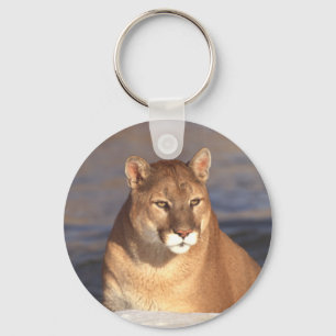 Cougar Face Keychain
