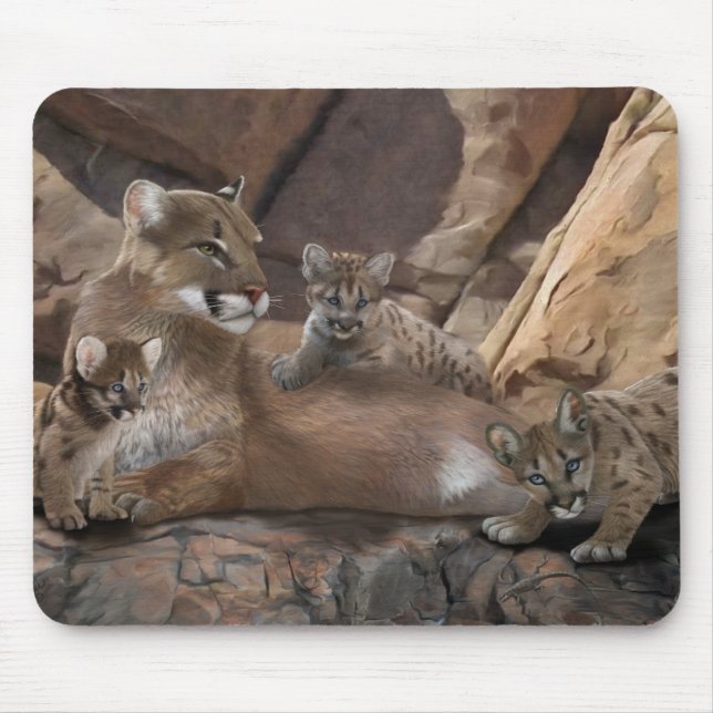 Cougar Family Mouse Pad (Front)