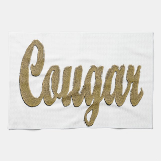 Cougar - Furry Text Towel (Horizontal)