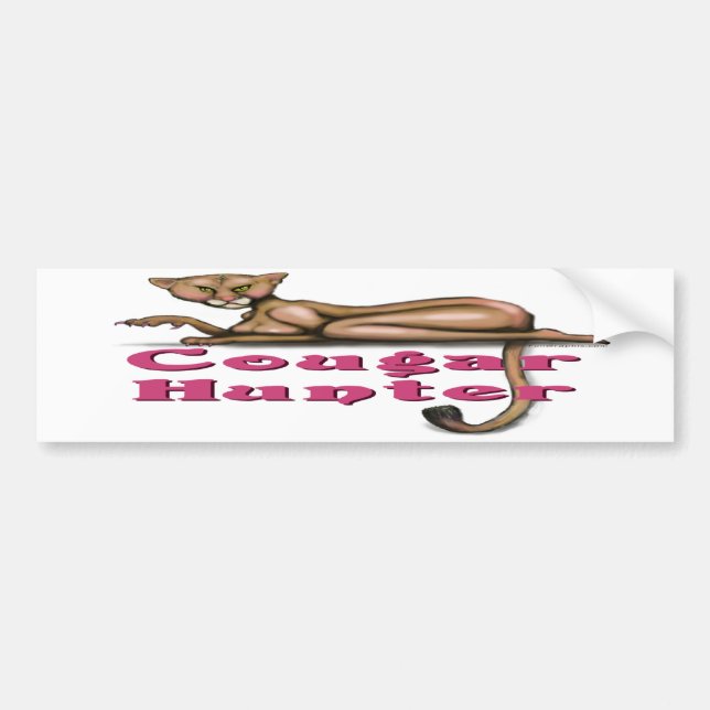 Cougar Hunter Bumper Sticker (Front)