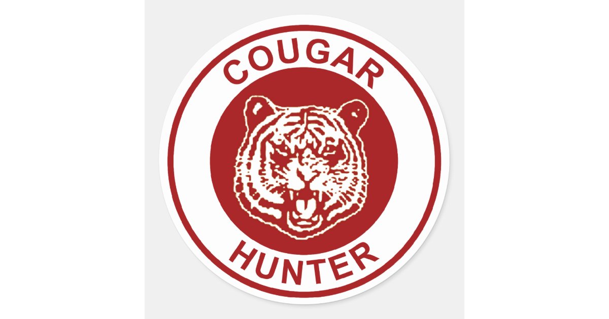 Cougar Hunter Classic Round Sticker Zazzle