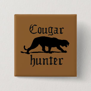 COUGAR HUNTER PINBACK BUTTON