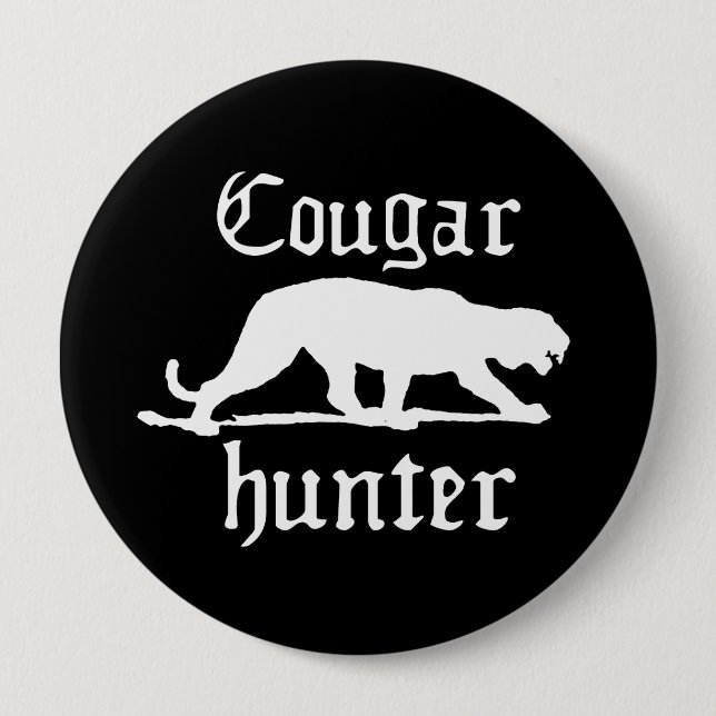 COUGAR HUNTER T-shirt Pinback Button (Front)